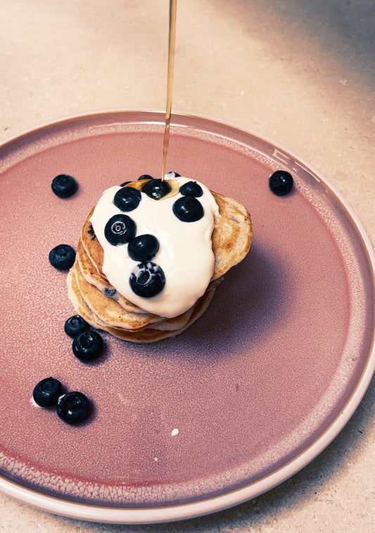 Fluffy blueberry pancakes