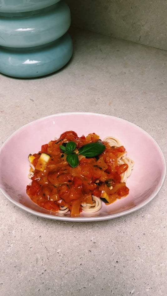 Snelle pasta met veel groenten